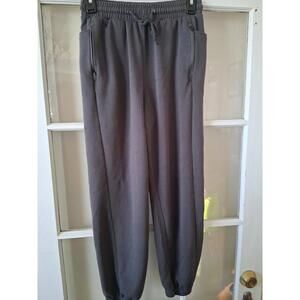 Angel Cult Soft Gray Drawstring Jogger Lounge Pants Medium Cuff Zip Pockets I1